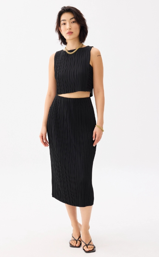 Gym Pleated Column Midi Skirt - Image 4